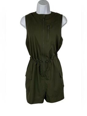 Stretchtech Women’s Olive Jumpsuit Romper